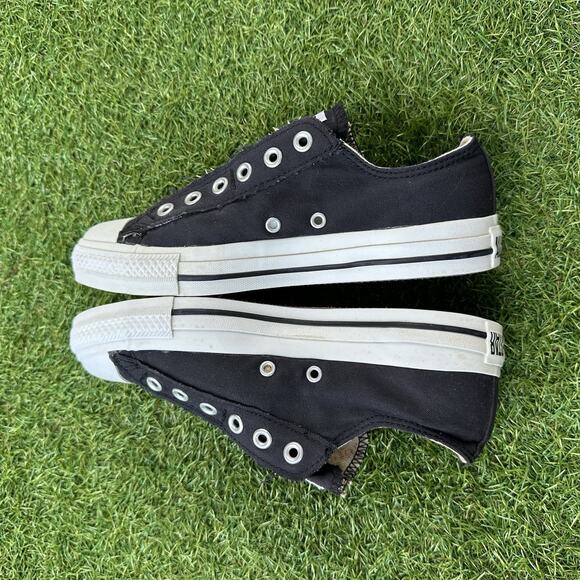 Converse Chuck Taylor All Star Black Slip On Low Top Sneakers Mens 6 Womens 8 - Picture 5 of 8